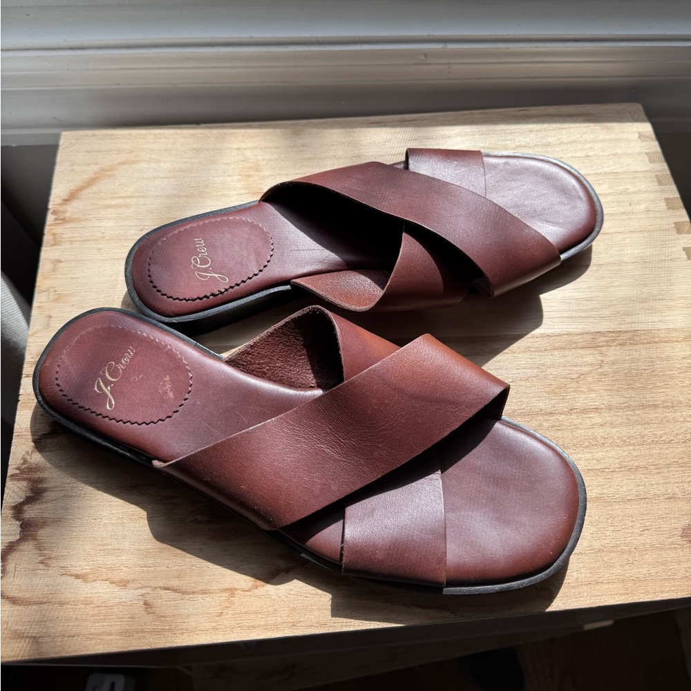 Leather Jcrew Criss Cross Sandals